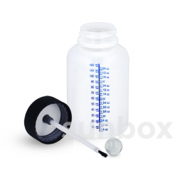 Bottiglia Naturale da 120 ml con tappo pennello graduato