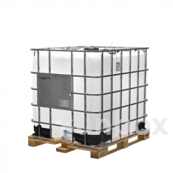Serbatoio IBC Naturale 1000L, Densità 1900 con Pallet in Legno - Approvato ONU