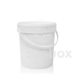 Secchio da 17 L con manico in plastica.