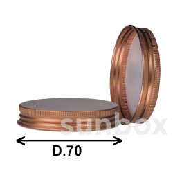 Coperchio Chicago Alluminio Rame lucido D70