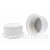 Tappo bianco per collo da 45 mm con sigillo di garanzia